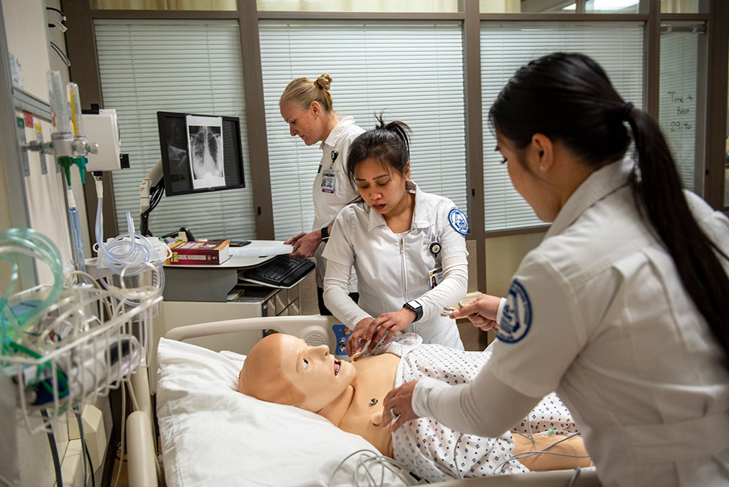nursing Student practicing in real-world setting