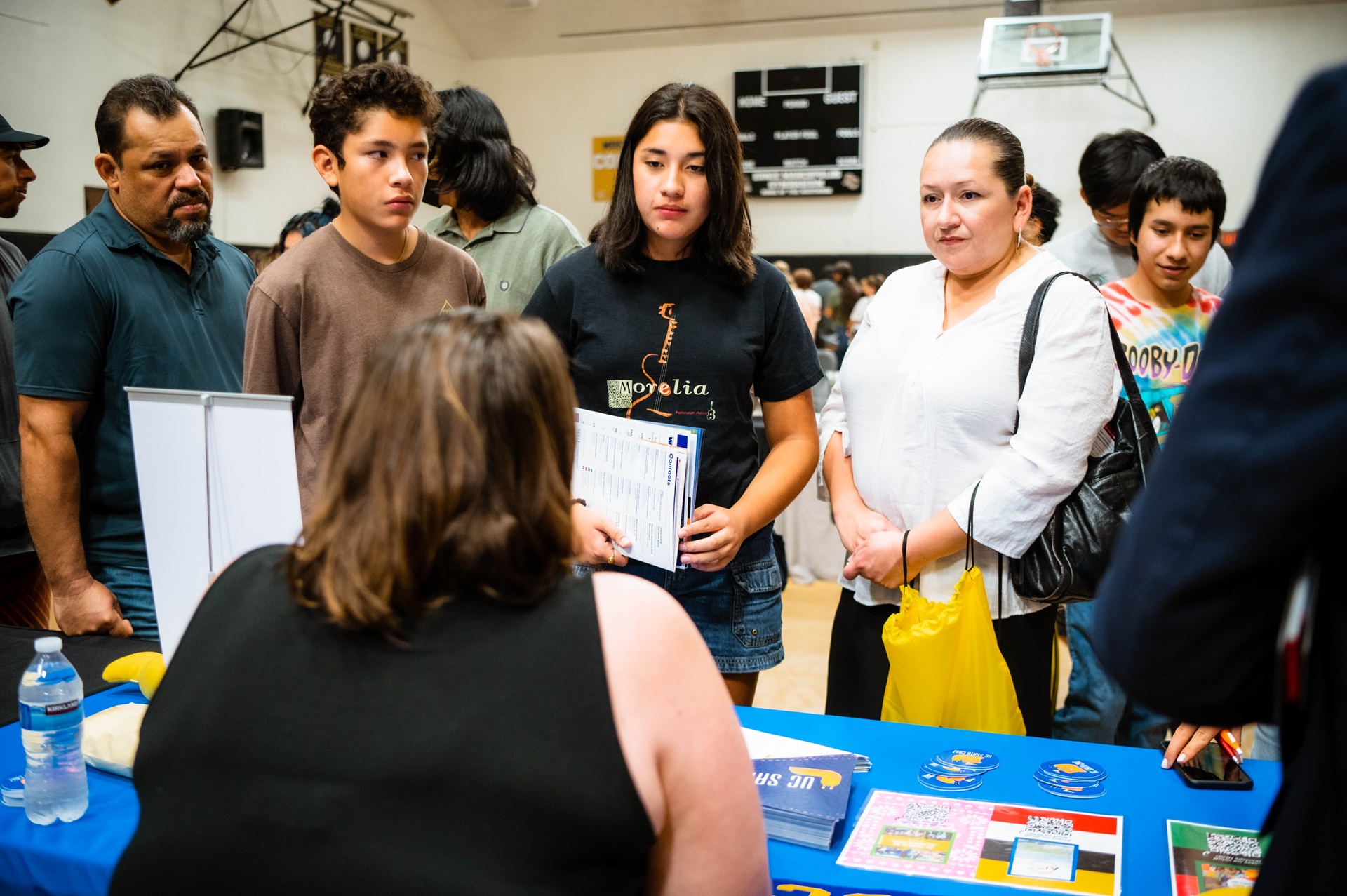 teacher with students