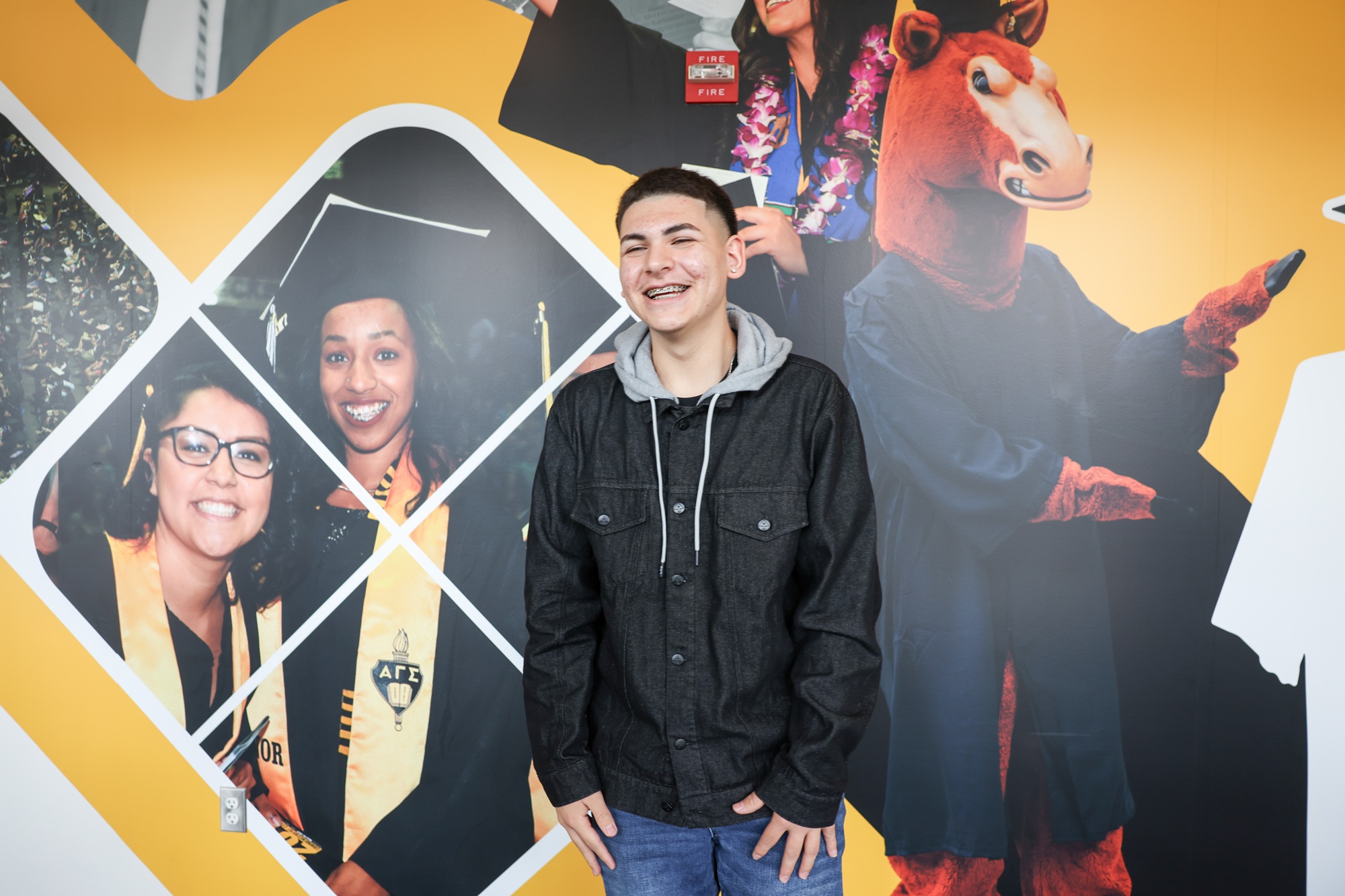 A DSPS student smiles for the camera