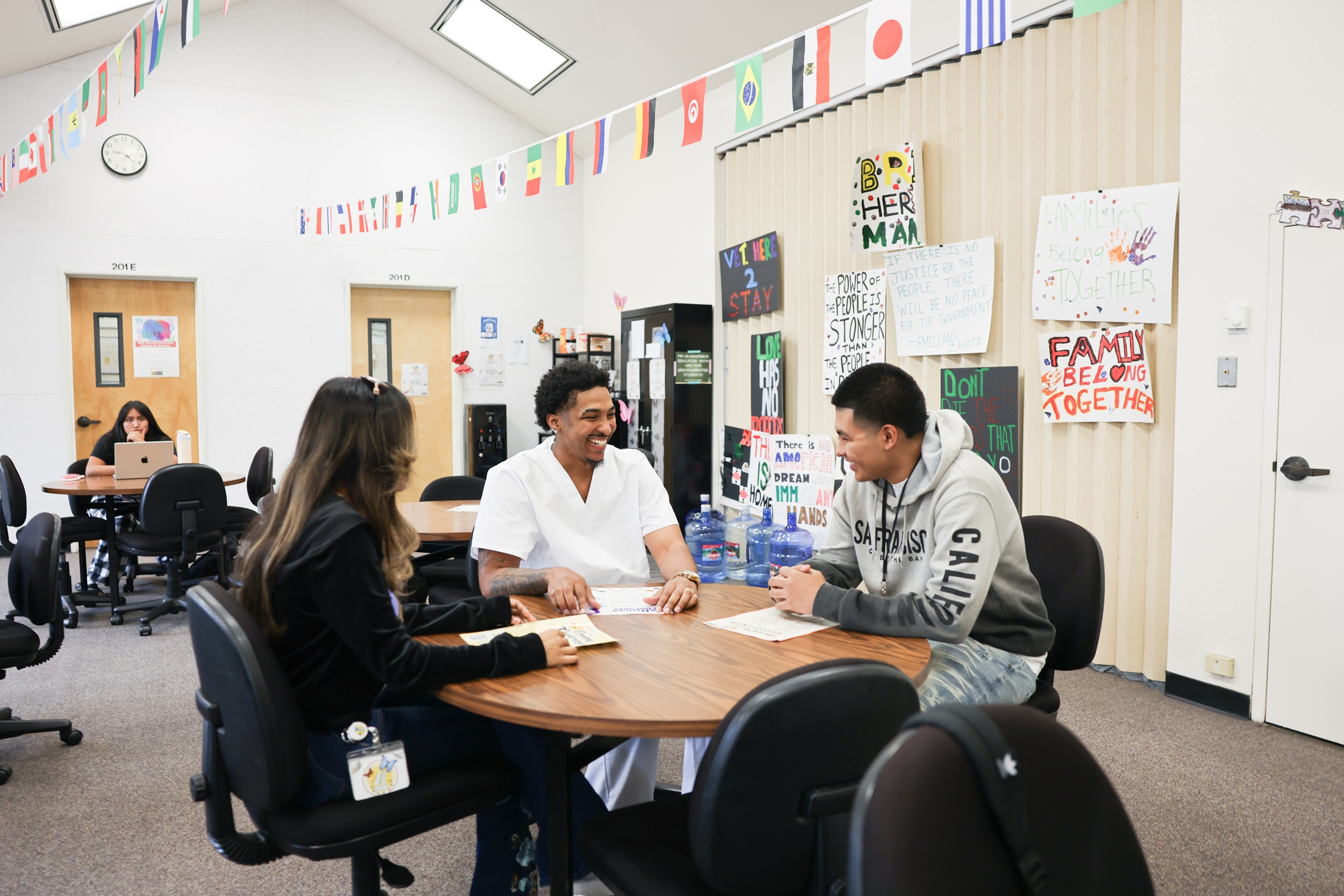 Photo of students hanging out at the Dreamers Success Center