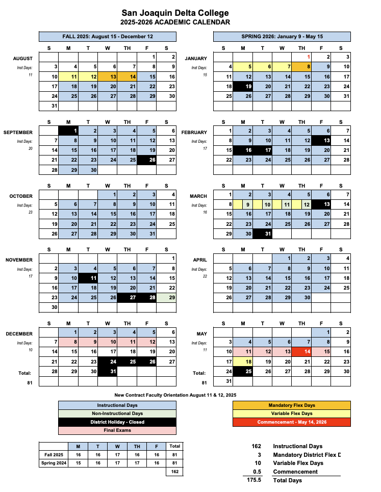 Academic Calendar