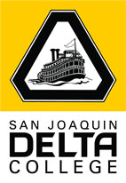 Vertical white and yellow logo