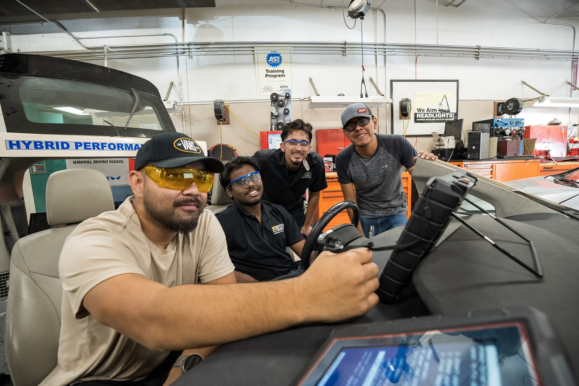 Photo of automotive students