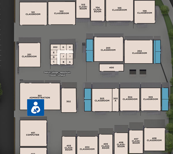 Map of lactation pod at Mountain House