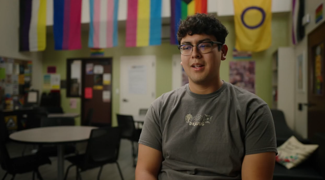 Screenshot from You Belong video at the Pride Center