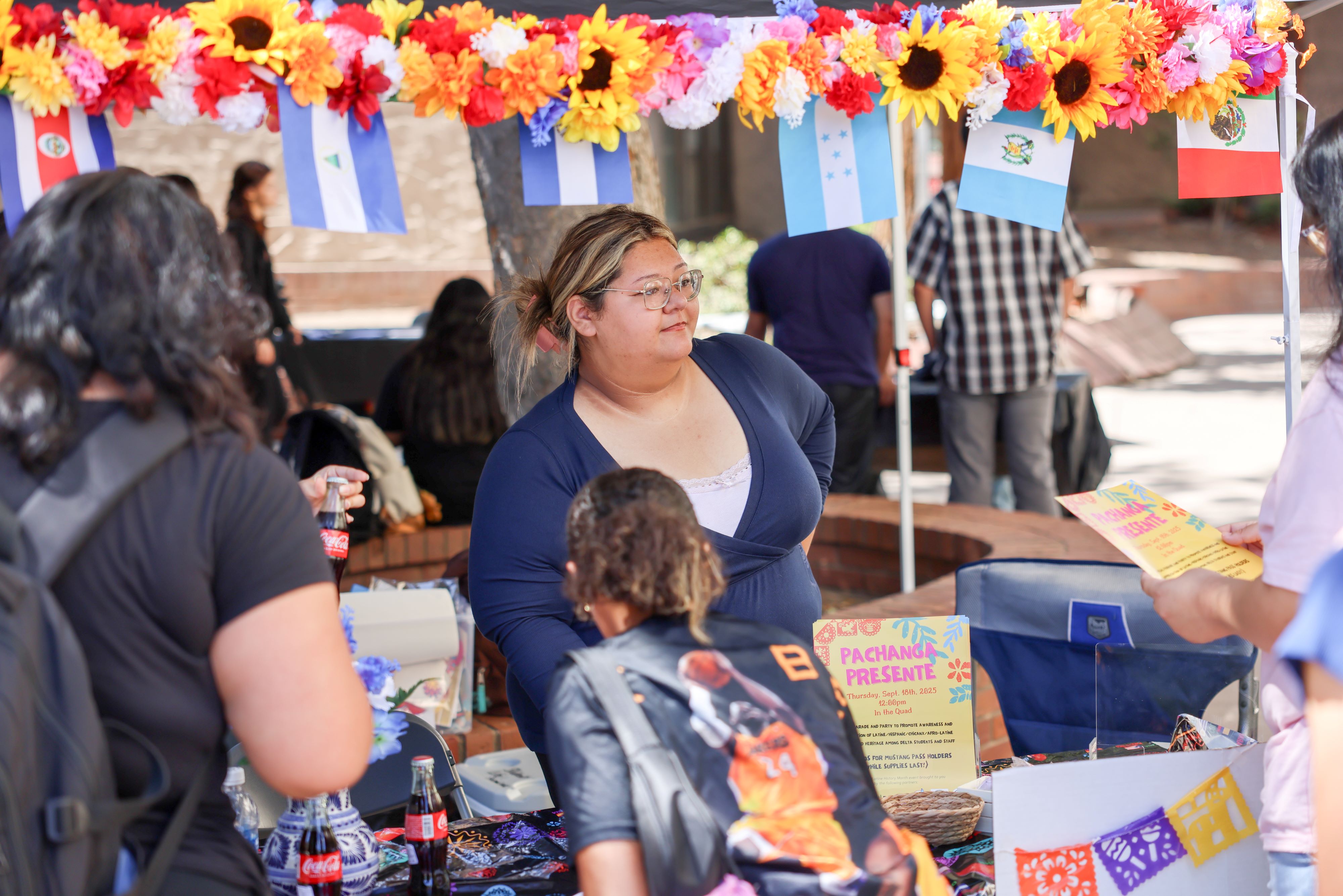 Student tabling at Club Rush event