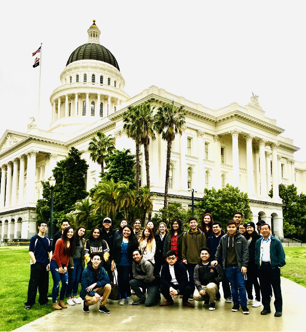 EPIC student group in front of the State Capitol