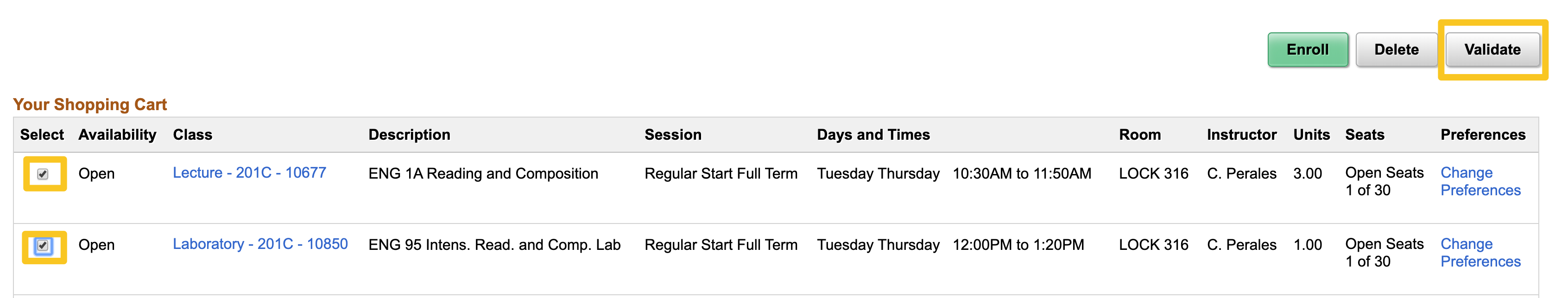 Screenshot of MyDelta Screen