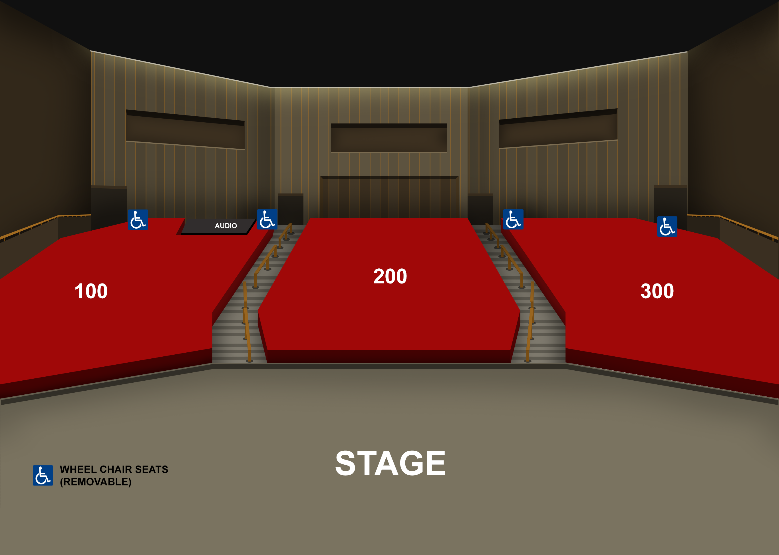 Rough Seat map of Tillie Lewis Theatre