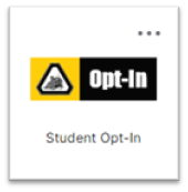 Screenshot of Student Opt-In button