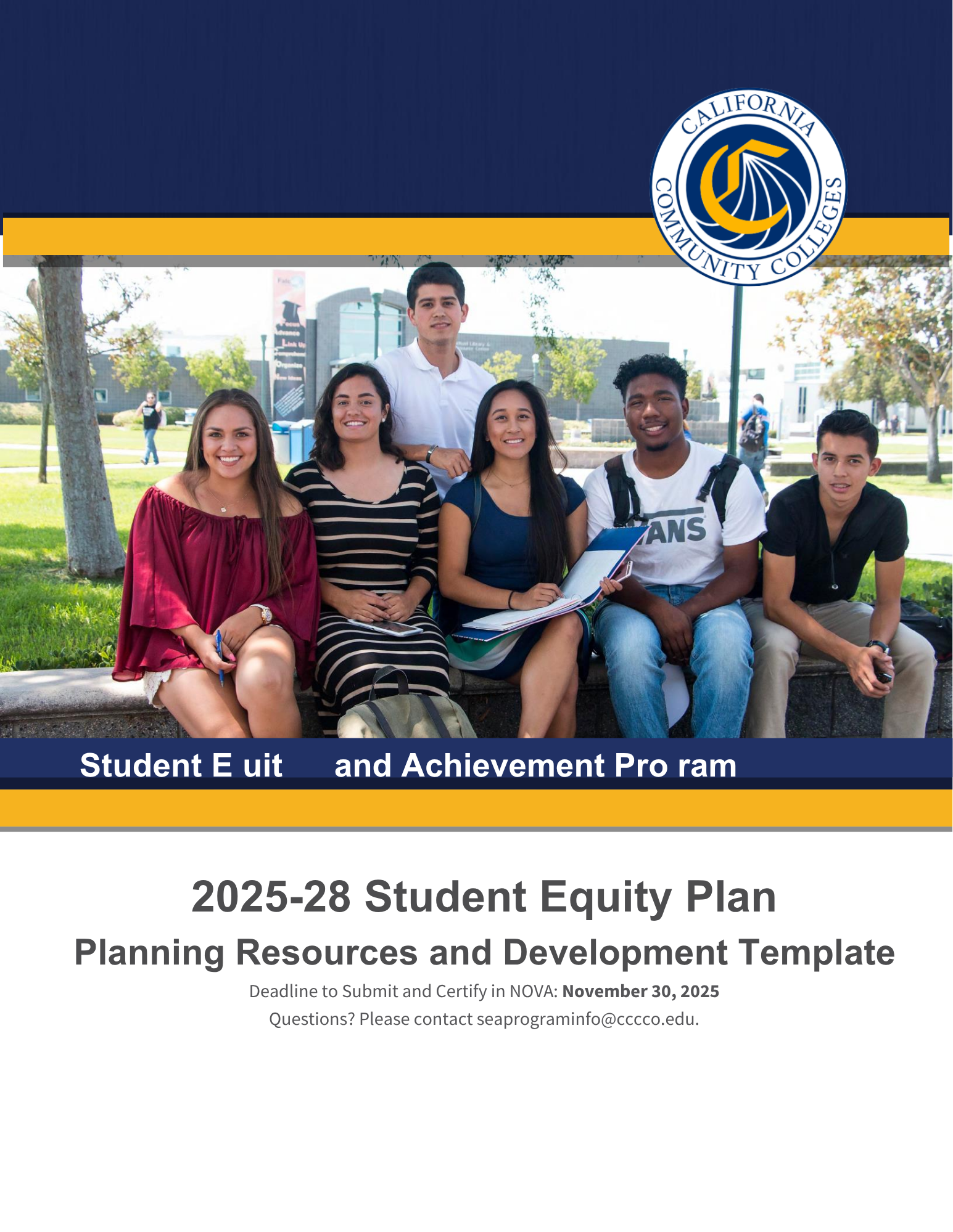 Student Equity Plan Planning Resources and Development Template
