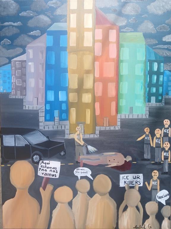Citizens vs ICE Agents Protest by Isabel Guzman