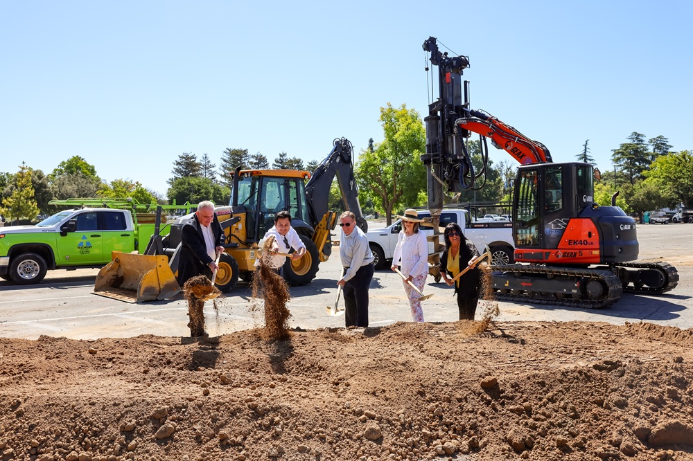 Photo of Delta trustees breaking ground on the Energy Efficiency Project
