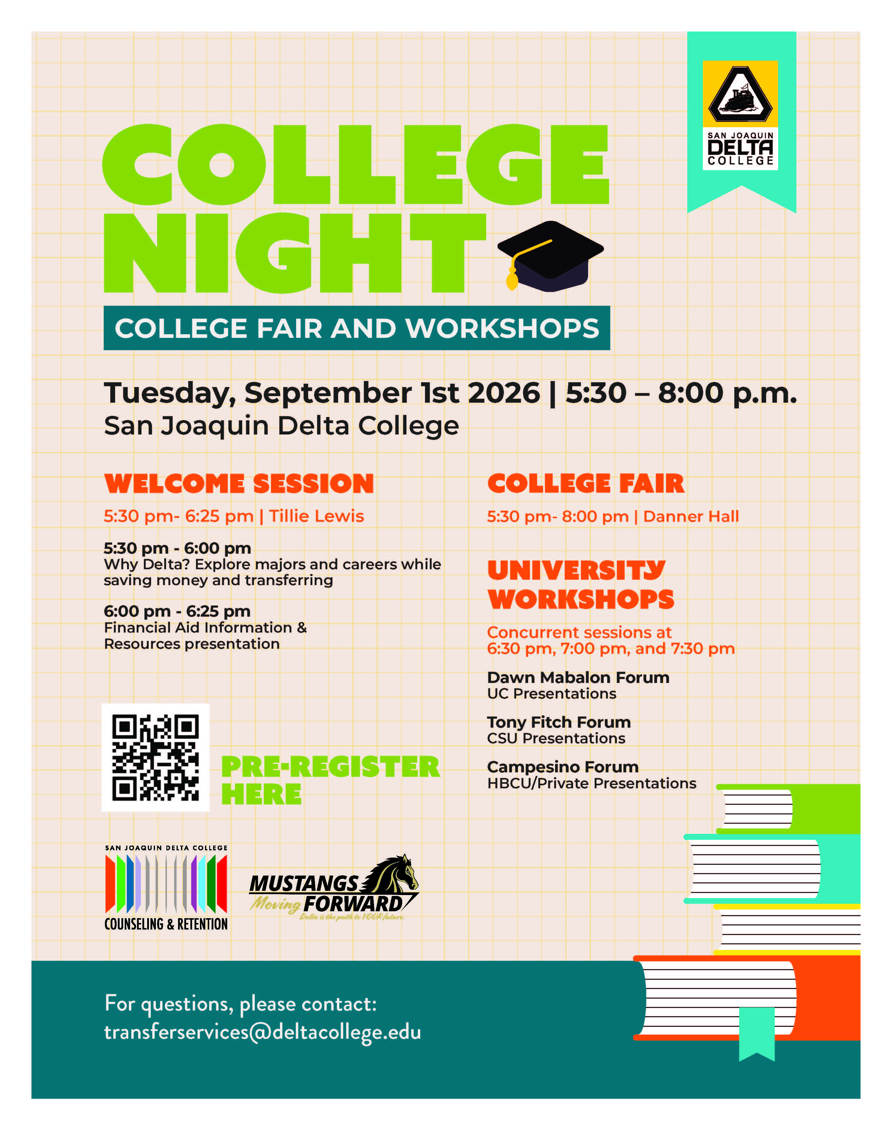 Flyer advertising College Night events
