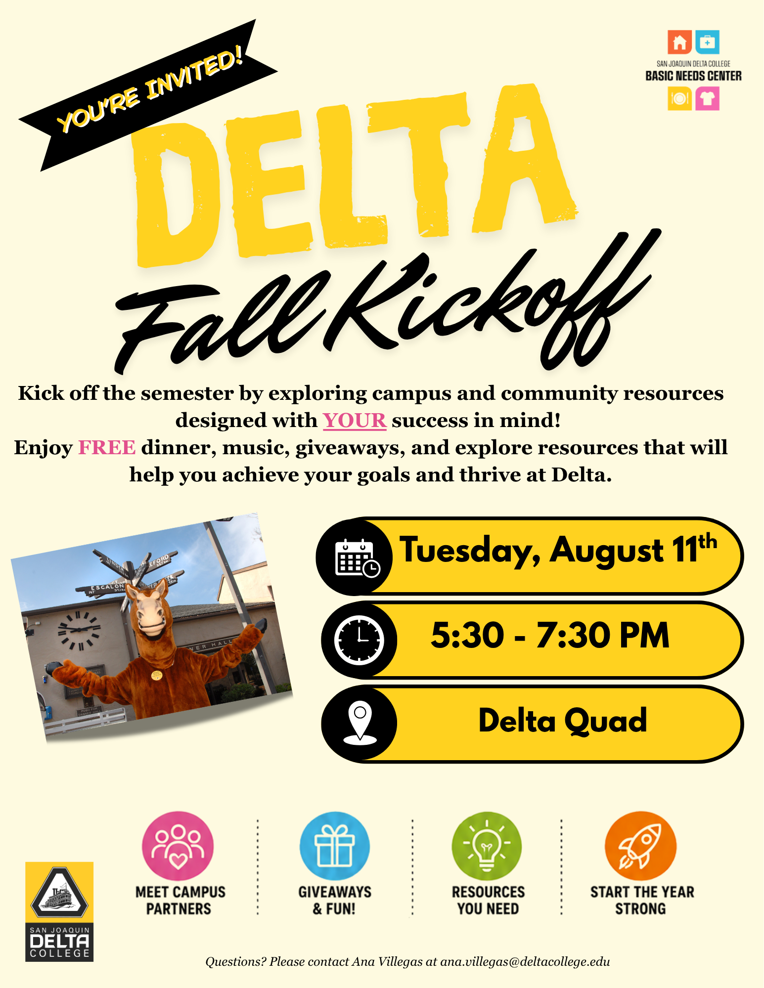 Photo of flyer promoting Fall Kickoff