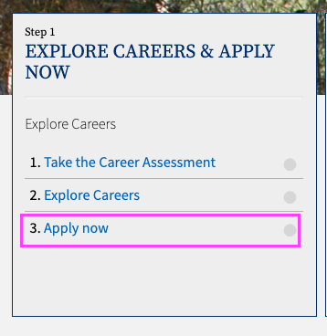 Application link in Step 1 to Apply