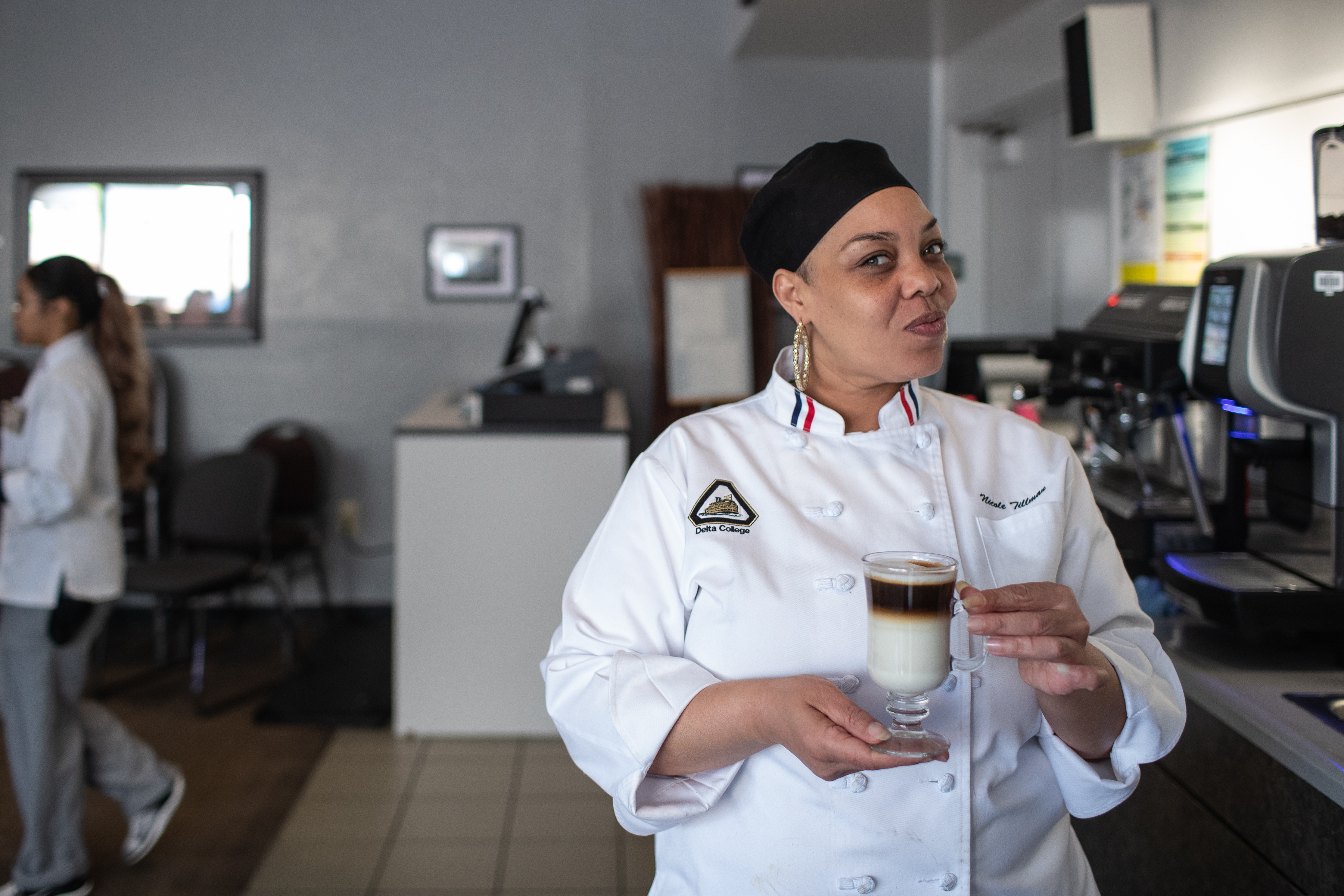 A Delta College culinary arts student