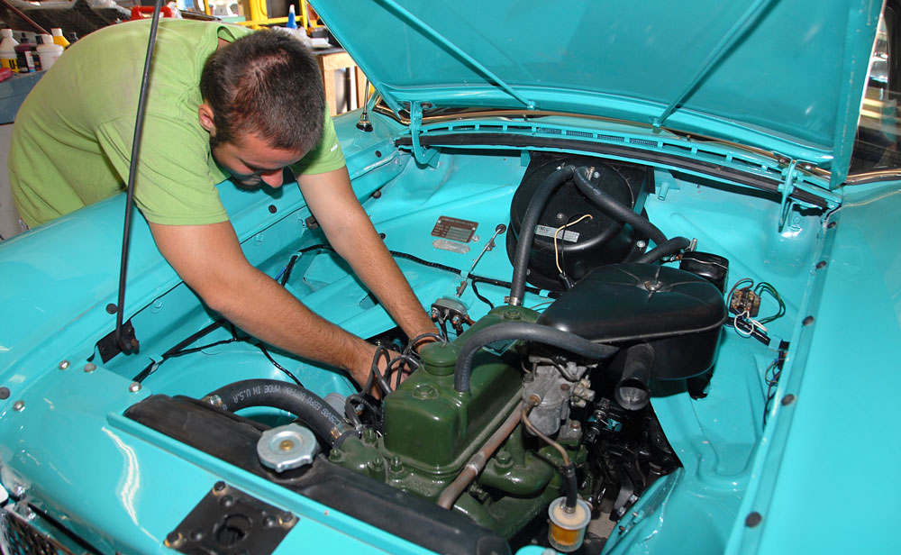 Students works in auto program