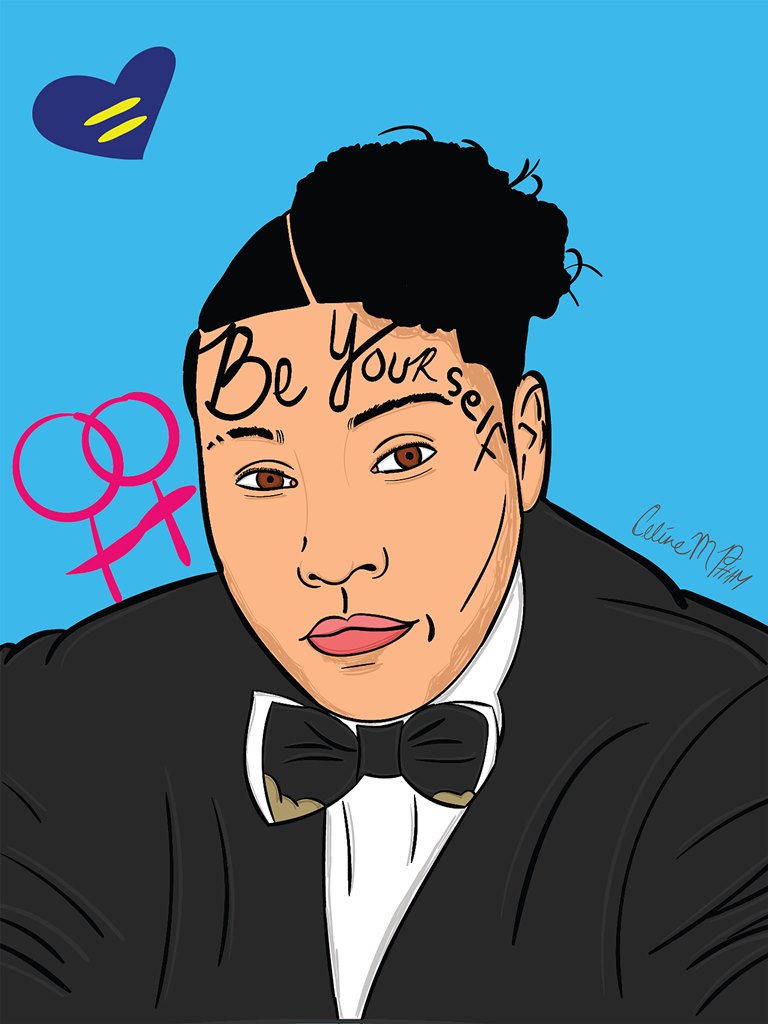 "Be Yourself," by San Joaquin Delta College student Celine Pham.