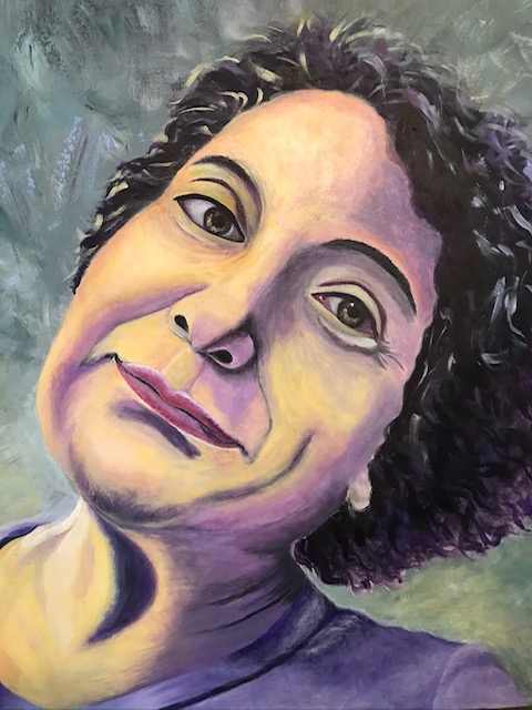 Celia Cardoza-Lance  - Painting - Violet and Yellow