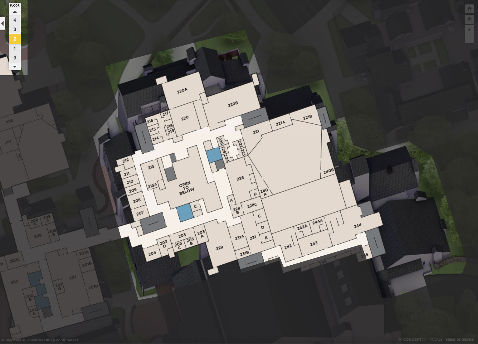Locke Center 2nd Floor Plan