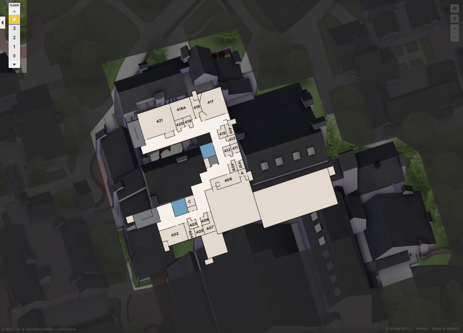 Locke Center 4th Floor Plan