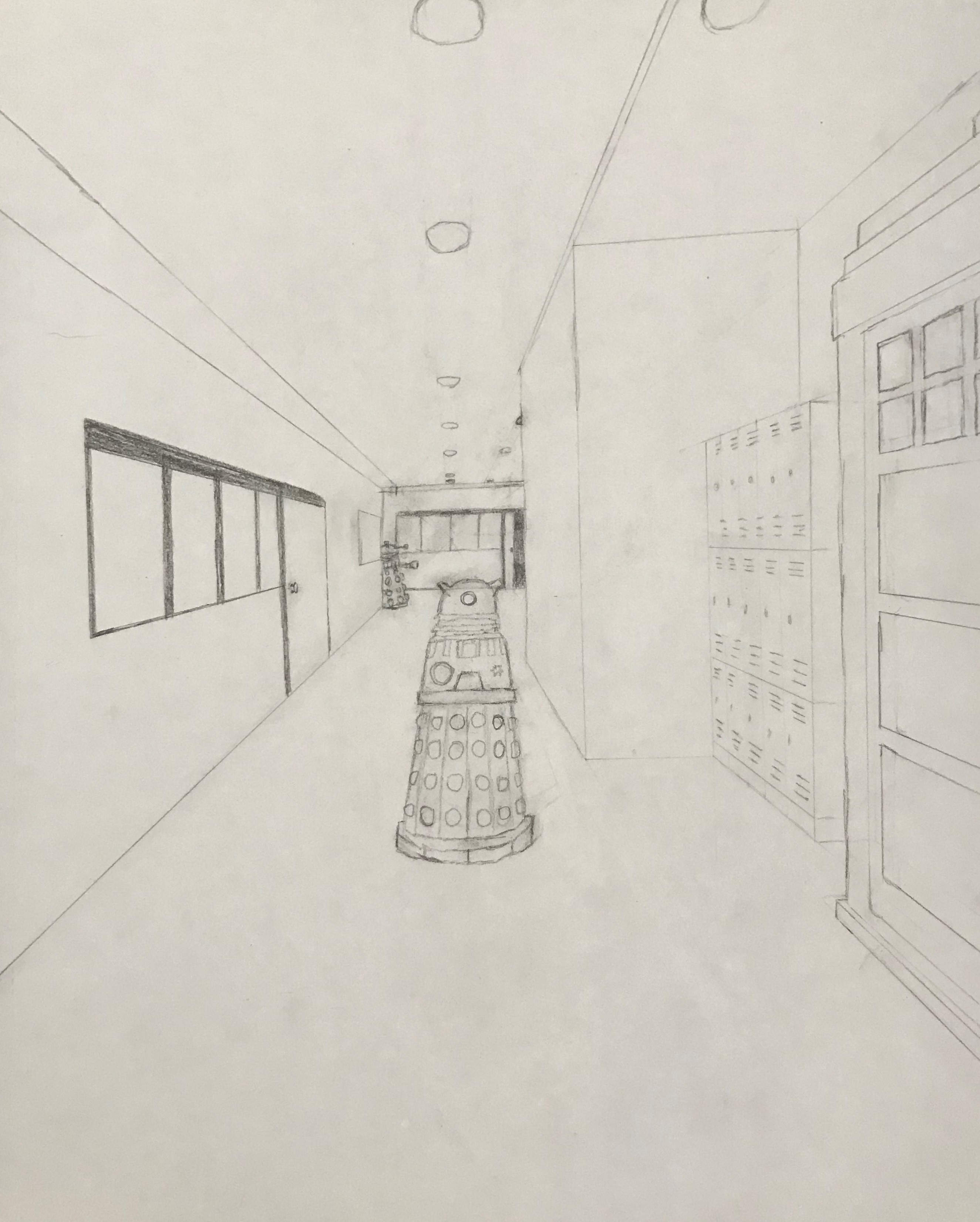 Grace Winslow - Drawing - Hallway