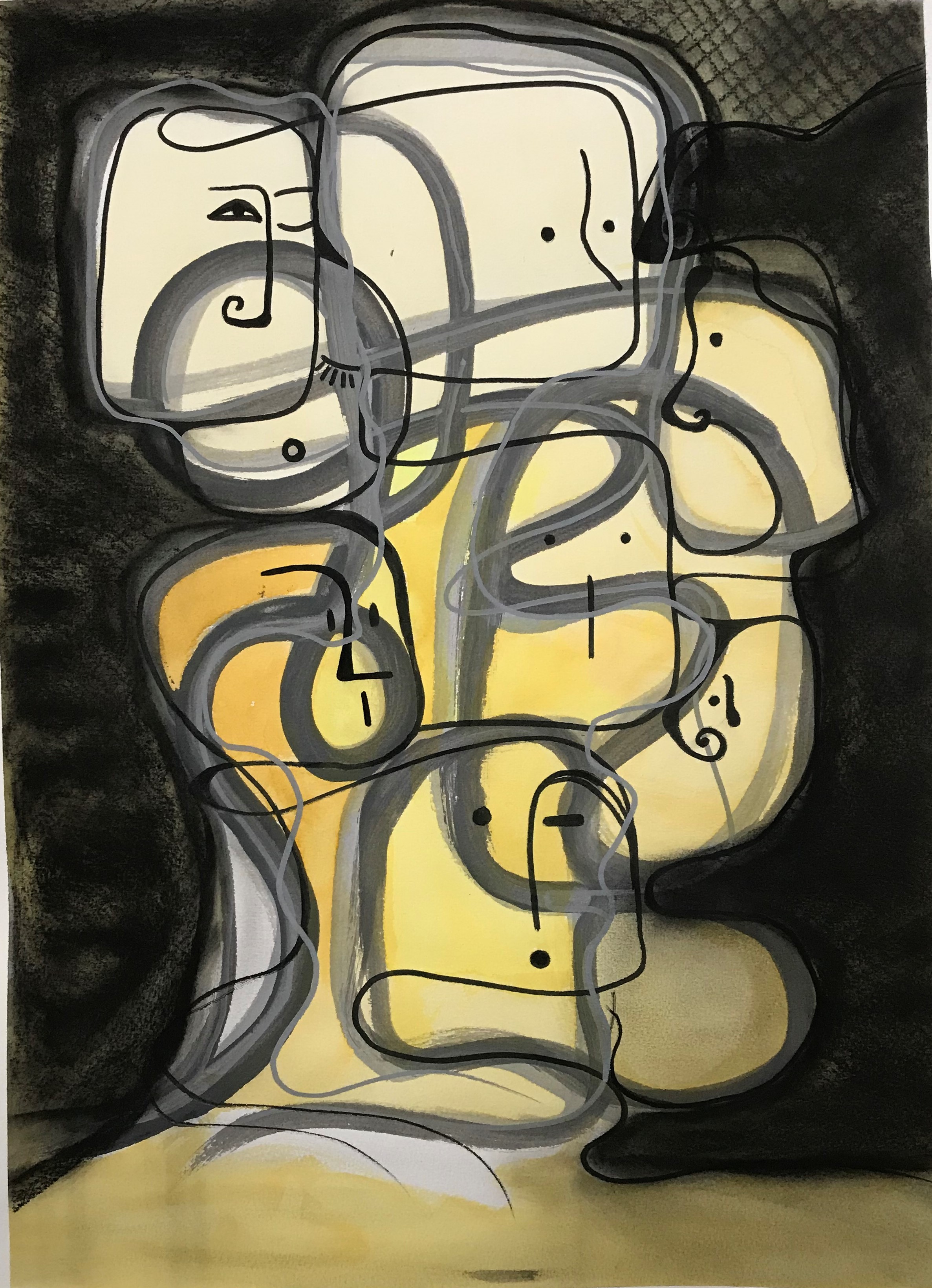 Franca Van Allen - Drawing - Abtract