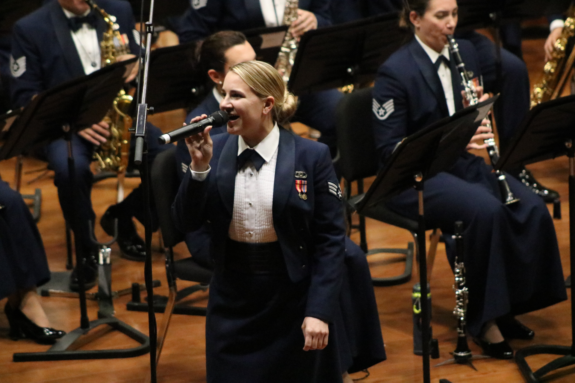 The U.S. Air Force Band of the Golden West will bring a wide variety of music to the Atherton Auditorium stage at San Joaquin Delta College.