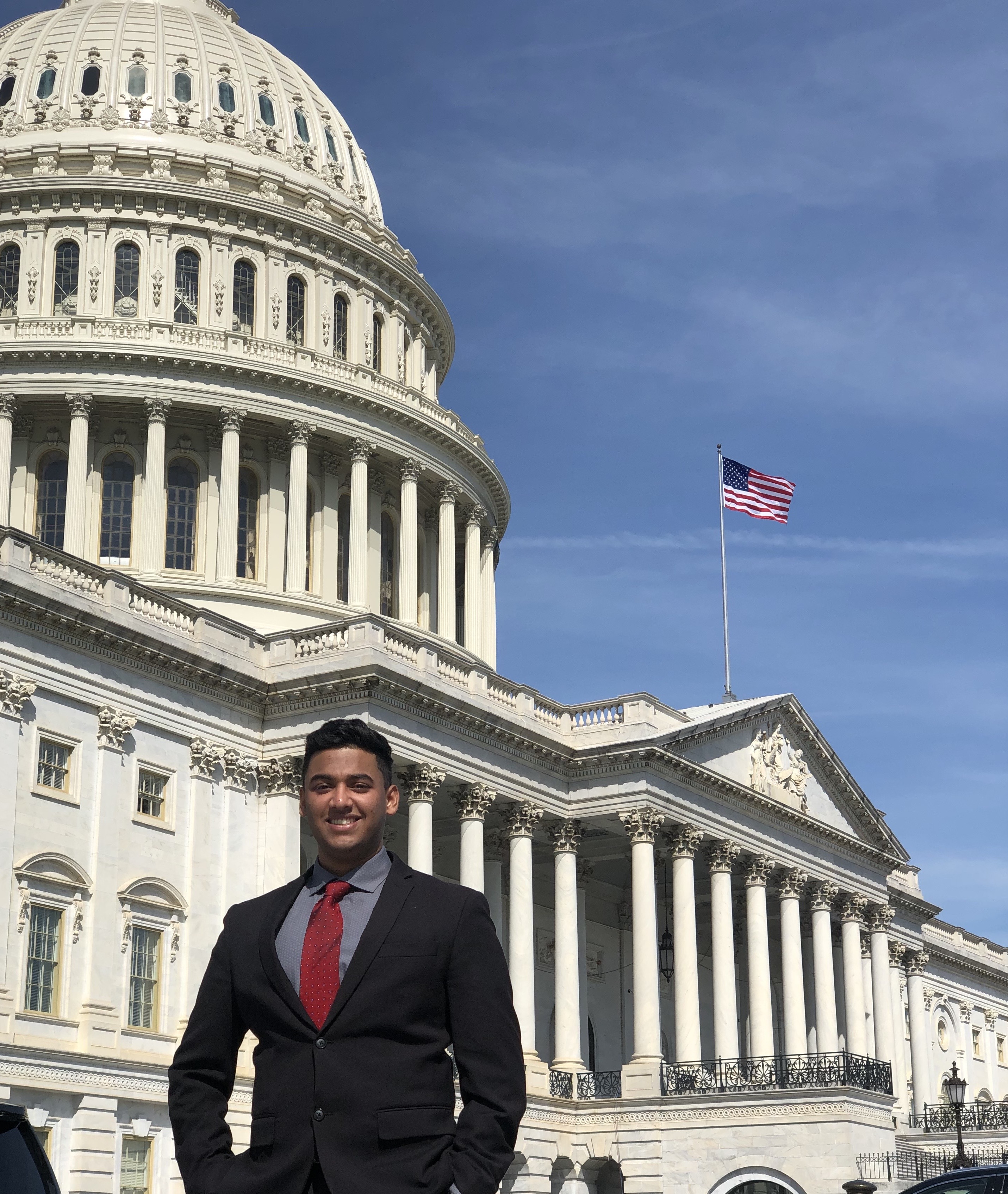 Delta College student Rajan Nathaniel, 19, was the lone community college student chosen by Asian Americans Advancing Justice for a recent advocacy trip to Washington, D.C. Photo courtesy Rajan Nathaniel.