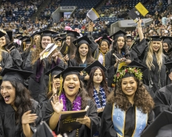 Delta College graduates celebrating