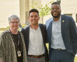San Joaquin Delta College President Kathy Hart, Reinvent Stockton Executive Director Lange Lungtao, and Stockton Mayor Michael Tubbs signed an agreement Monday that will benefit hundreds of Delta students each year.
