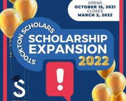 Stockton Scholars scholarship application opens on Oct. 15, 2021