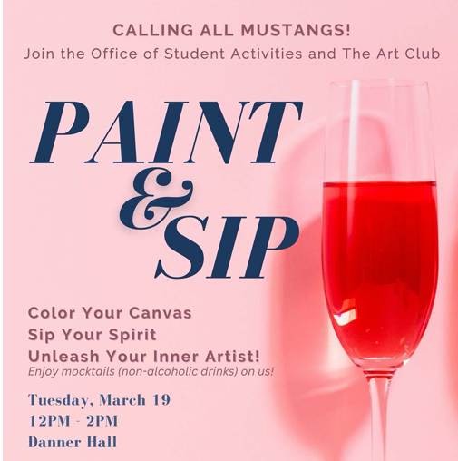 Paint and Sip event with the Art Club