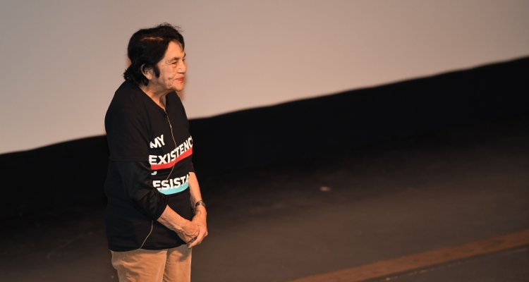 Civil rights activist Dolores Huerta spoke at San Joaquin Delta College in February 2018. The College recently renamed its plaza in honor of Huerta.