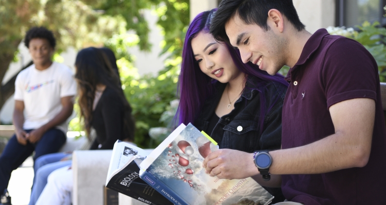 Students with textbooks