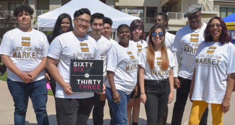 Entrepreneurship students at Delta College