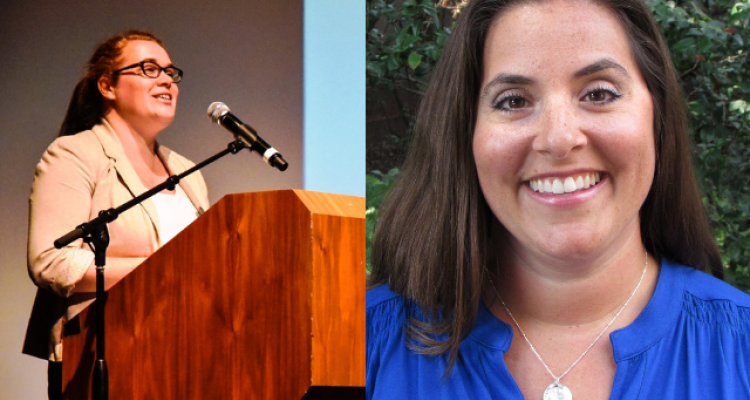 Tara Cuslidge-Staiano and Becky Plaza have been named "oustanding new faculty" for 2017-18