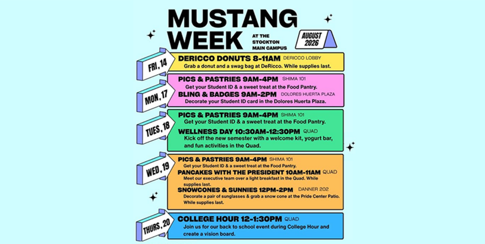 Mustang Week Flyer of Events