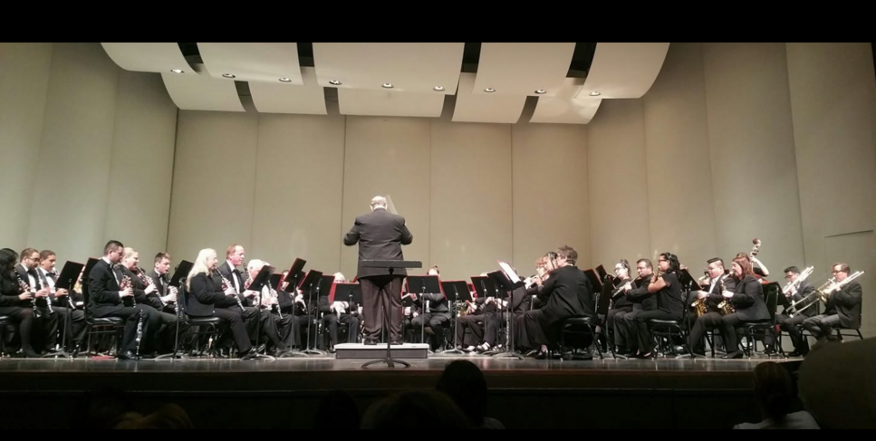 Band members performing on Stage