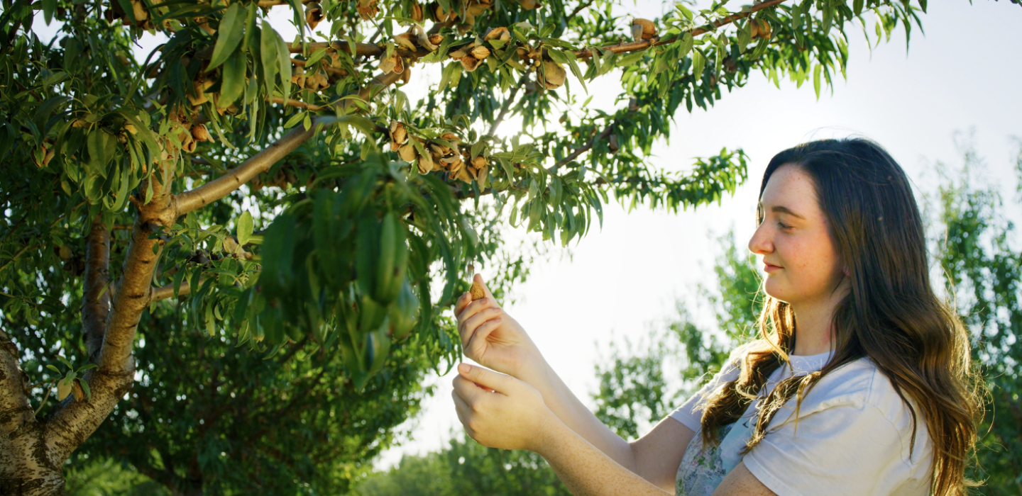 Student Near a Tree
