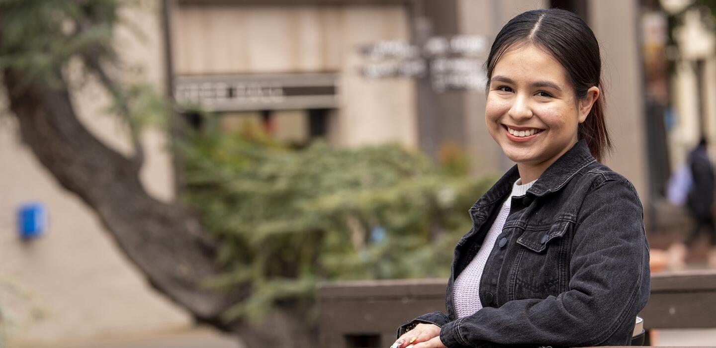 Photo of a student smiling on the Delta campus