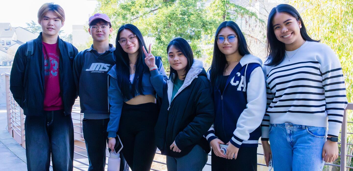 Group shot of international students at Delta College