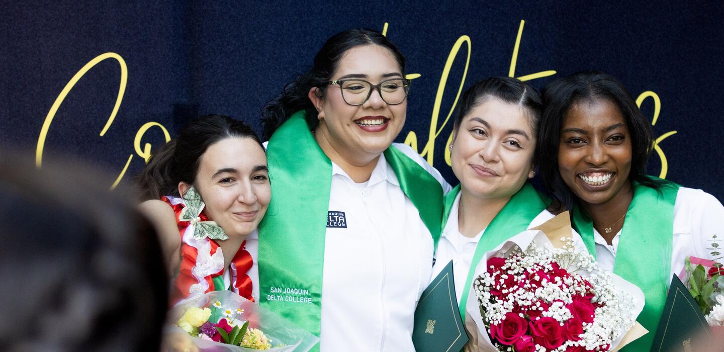 Photo of psych tech graduates celebrating