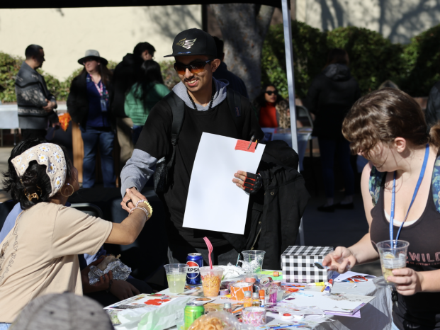 Students at Booth on Campus!