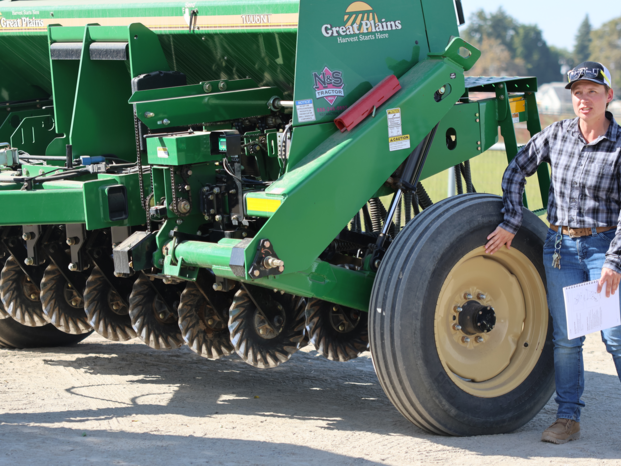Agriculture Teacher Next to the Truck
