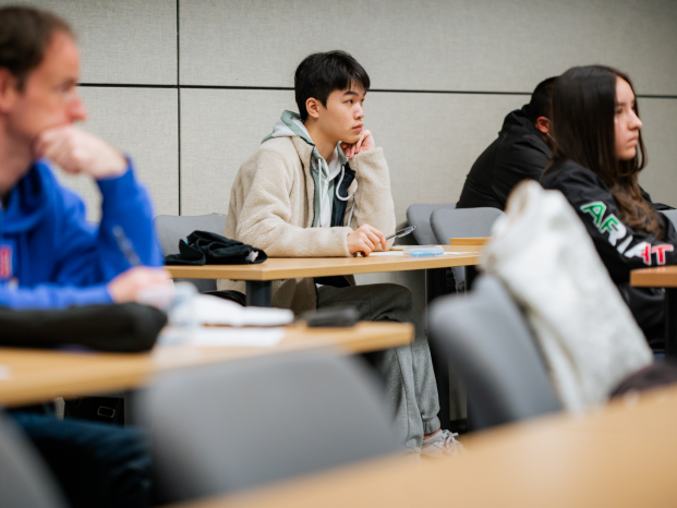 Students are attending in a class.