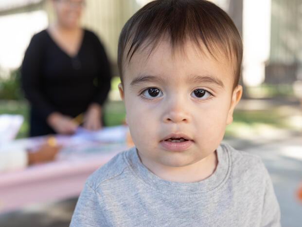 A young child at Delta's Child Development Center