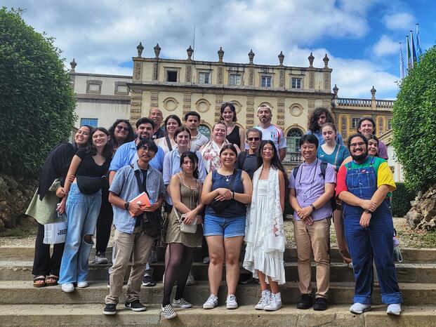 Study abroad students in Italy