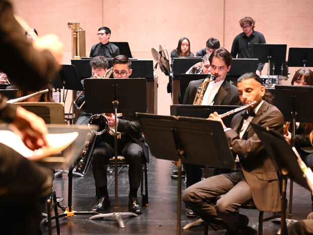 Delta Band students playing instruments